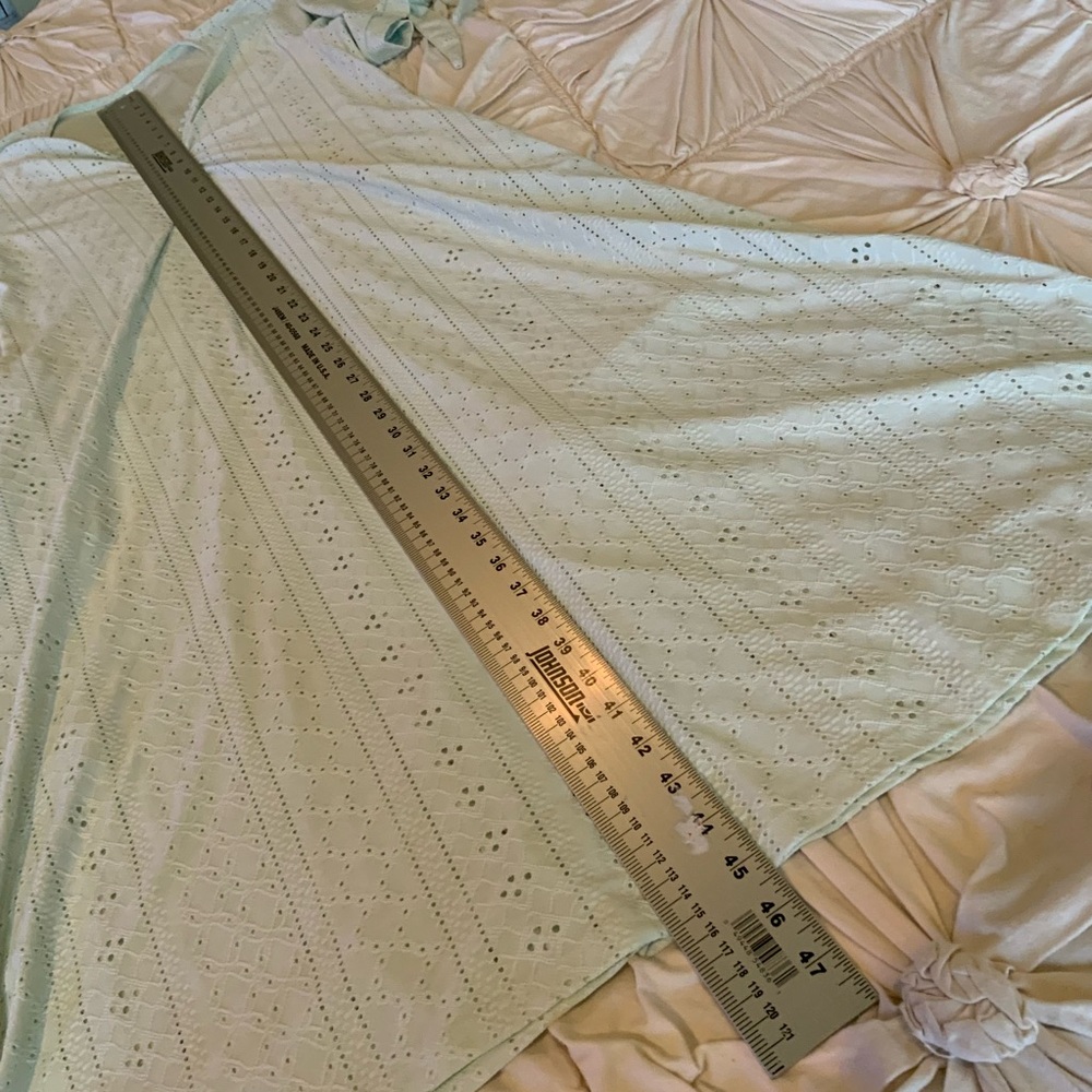 Light Green Eyelet Maxi Lounge Dress Size Small - Picture 7 of 8